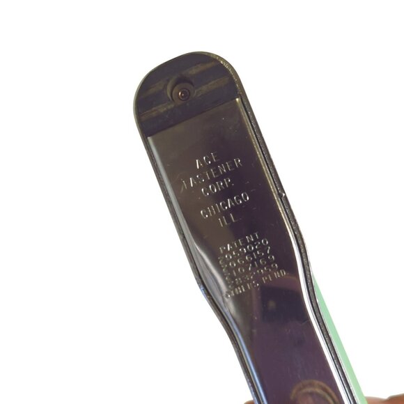 Ace Liner Model 502 Chrome & Mint Green Bakelite Vintage Stapler - Picture 5 of 7